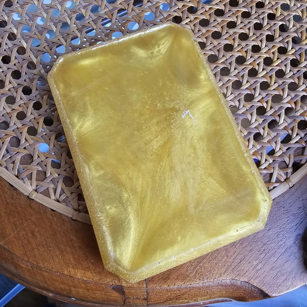 Handmade Gold Sparkle Shimmer Beautiful Beacons Resin Soap Dish